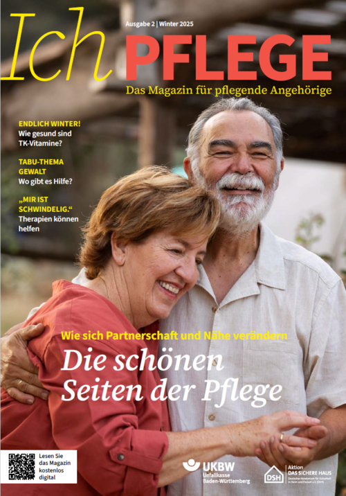 Coverseite der Pflegezeitschrift "Ich pflege"